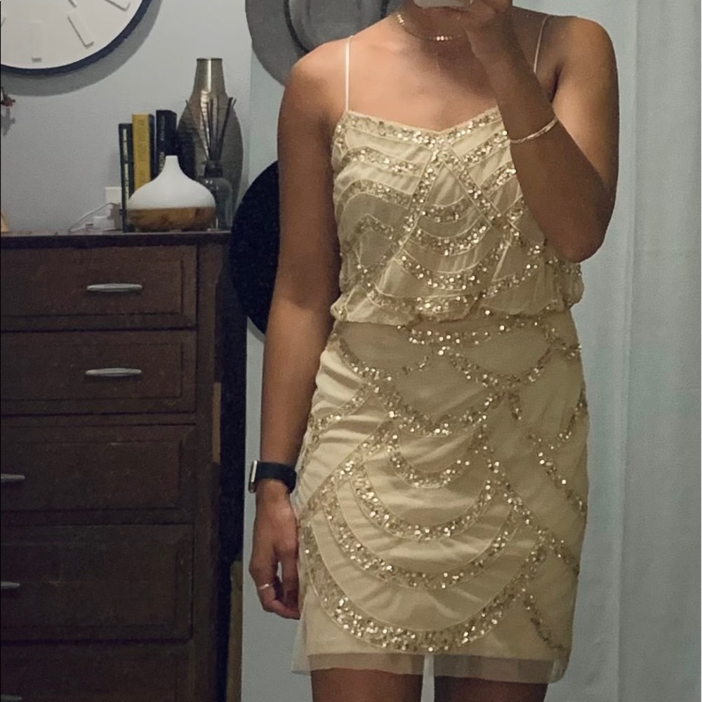 Aidan Mattox Beaded Cocktail Dress